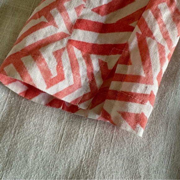 Connie Roberson Shirt Womens L Linen Button Up Geometric Lagenlook Made in USA - Picture 3 of 15